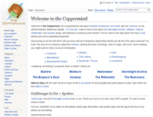 Tablet Screenshot of coppermind.net